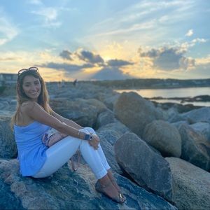 ZARA skinny white jeans